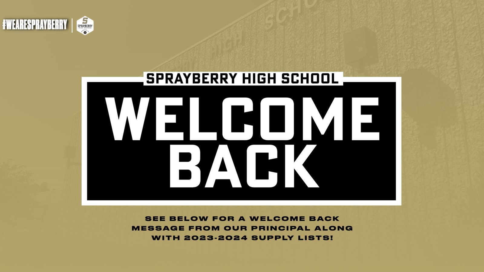 2023-2024 Welcome Back | Sprayberry High School